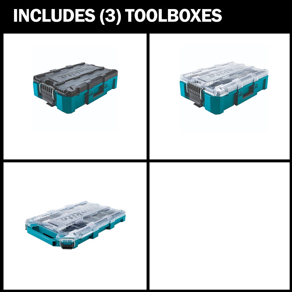 Makita MAKTRAK Starter 3-Piece Modular Storage Toolbox Kit
