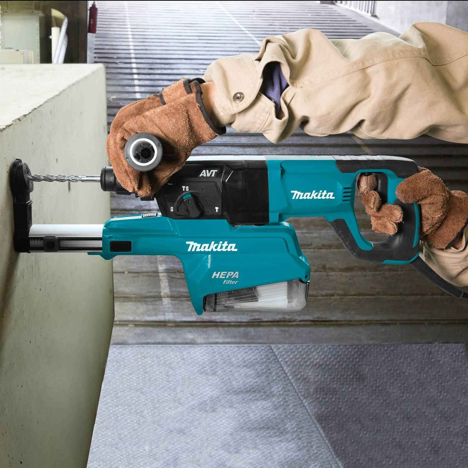 Makita HR2661 1" SDS-PLUS AVT Rotary Hammer, w/ HEPA Dust Extractor (D-handle)