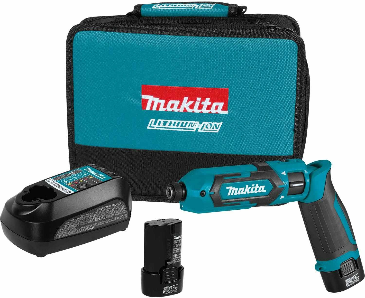 Makita 7.2V Cordless 1/4" Hex Impact Driver Kit plus 12V max Cordless L.E.D. Lantern/Flashlight