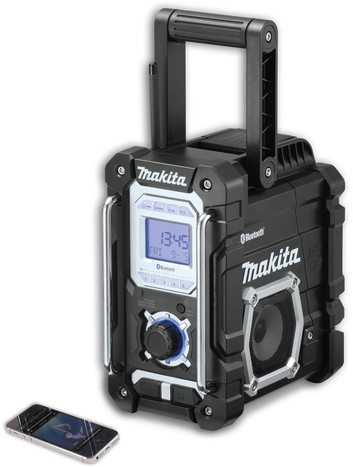 Makita XRM06B 18V LXT / 12V max CXT Lithium"‘Ion Cordless/Corded Bluetooth Job Site Radio, Tool Only