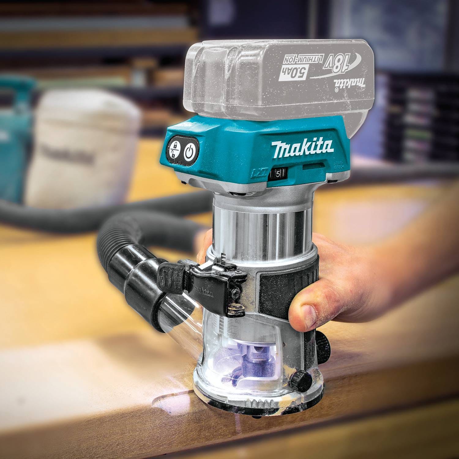 Makita XTR01Z 18V LXT Lithium-Ion Brushless Cordless Compact Router, Tool Only