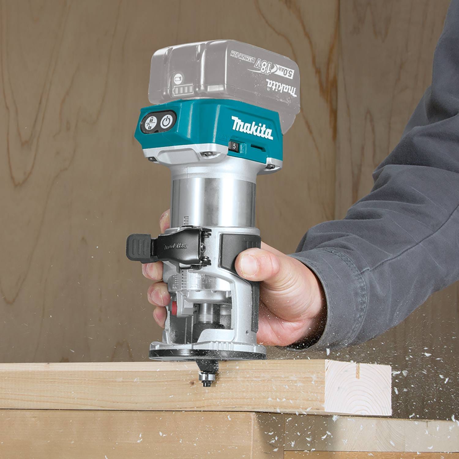 Makita XTR01Z 18V LXT Lithium-Ion Brushless Cordless Compact Router, Tool Only