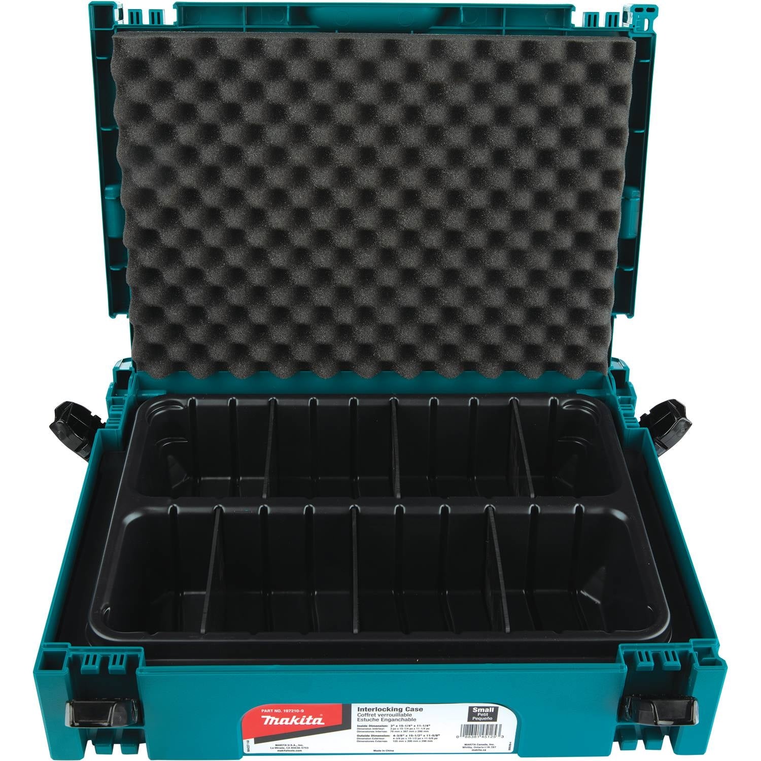 Makita P-83680 MAKPAC Interlocking Case 2 Row Insert Tray with 6 Dividers and Foam Lid (PROMO)