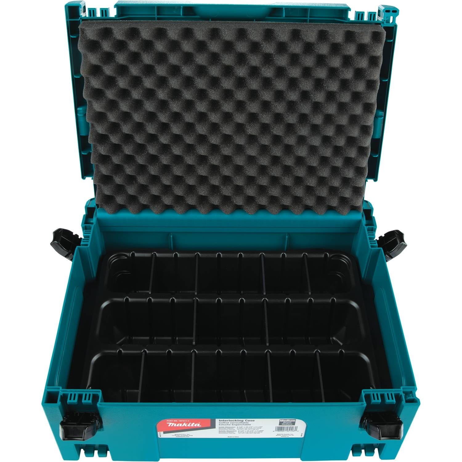 Makita P-83696 MAKPAC Interlocking Case 3 Row Insert Tray with 6 Dividers and Foam Lid (PROMO)