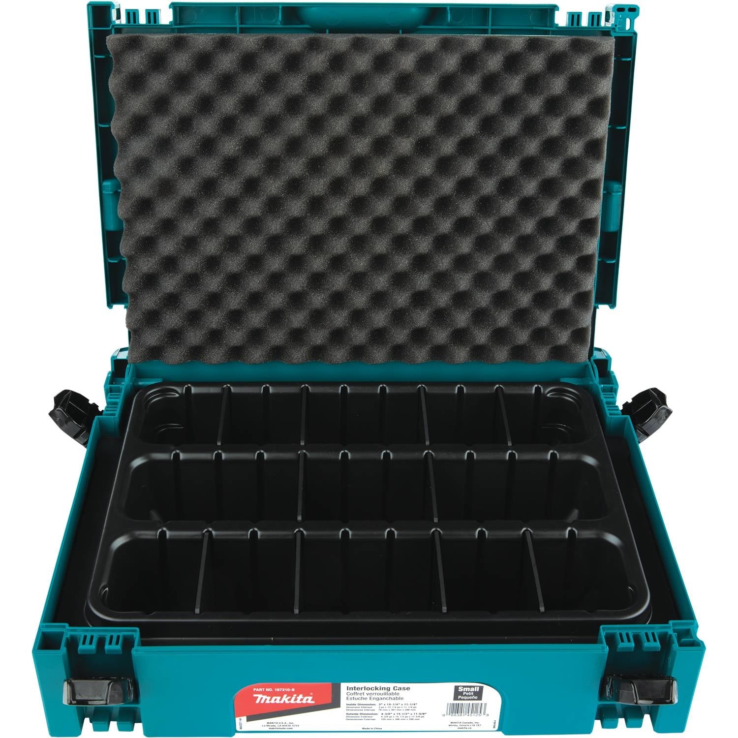 Makita P-83696 MAKPAC Interlocking Case 3 Row Insert Tray with 6 Dividers and Foam Lid (PROMO)