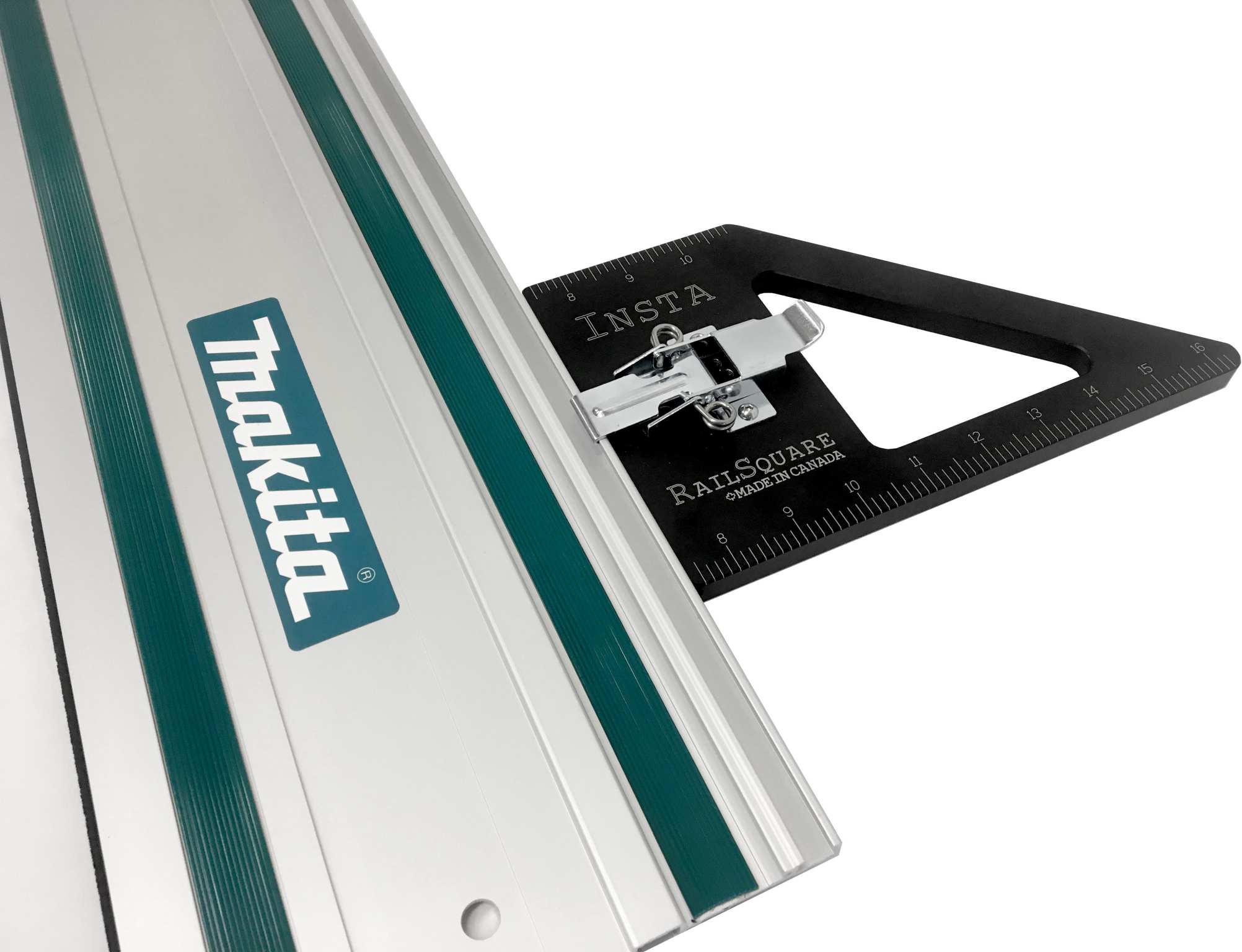 Insta-RailSquare Track Saw Square + Dog Set for Festool / Makita / Milwaukee Rails
