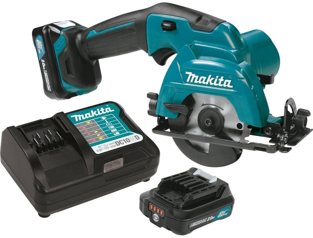 Makita SH02R1 12V max CXT Lithium-Ion Cordless 3-3/8" Circular Saw Kit (2.0Ah)