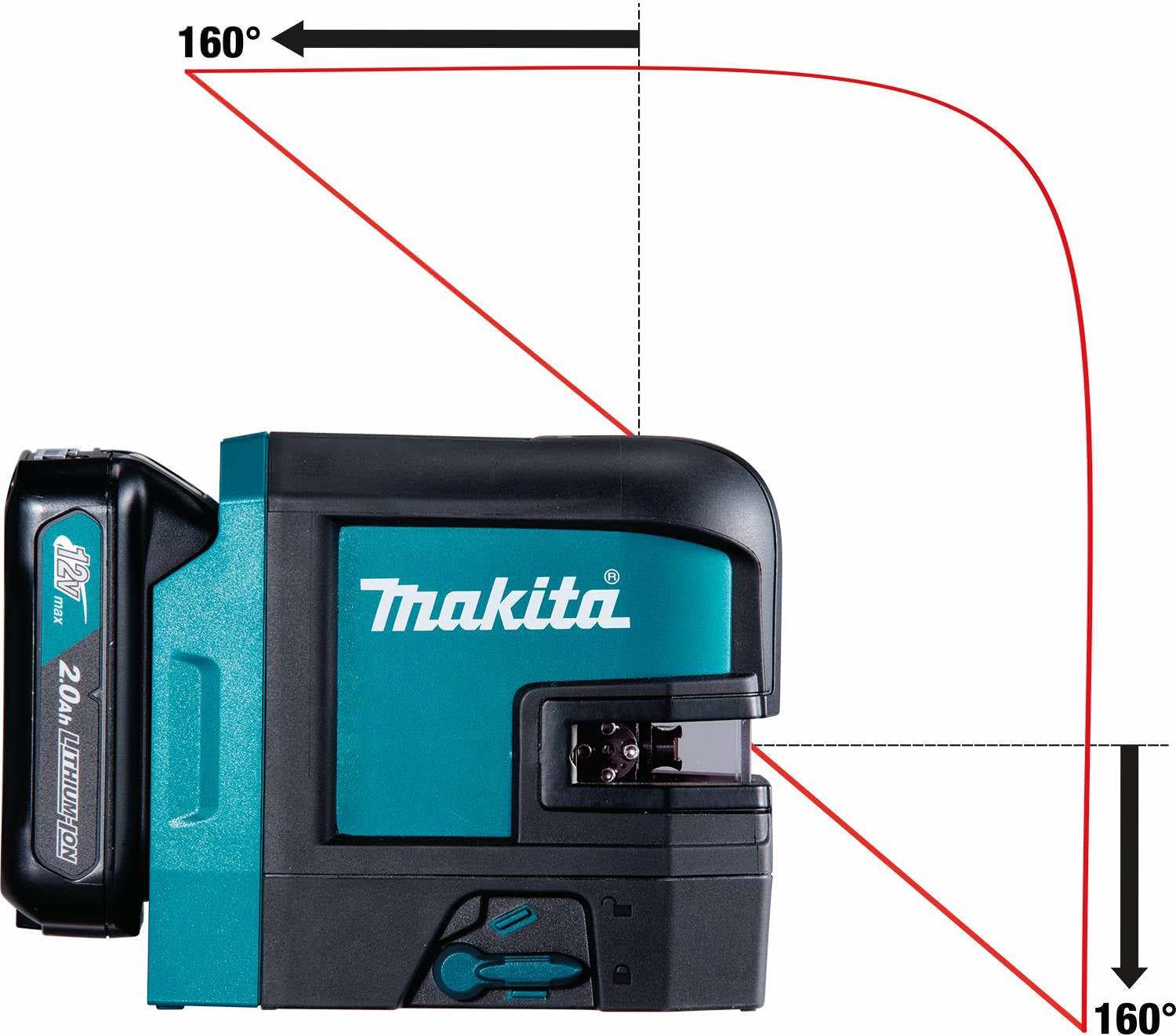 Makita SK105DNAX 12V max CXT Lithium-Ion Cordless Self-Leveling Cross-Line Red Beam Laser Kit (2.0Ah)