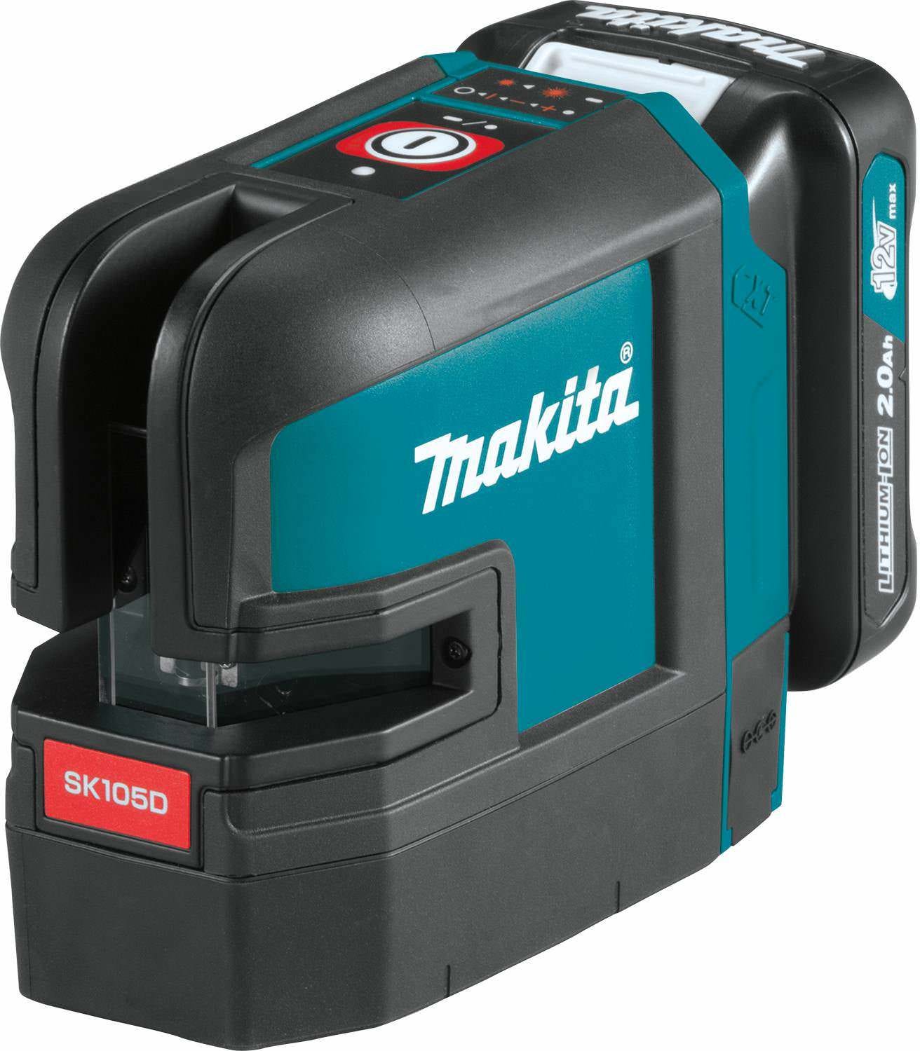 Makita SK105DNAX 12V max CXT Lithium-Ion Cordless Self-Leveling Cross-Line Red Beam Laser Kit (2.0Ah)