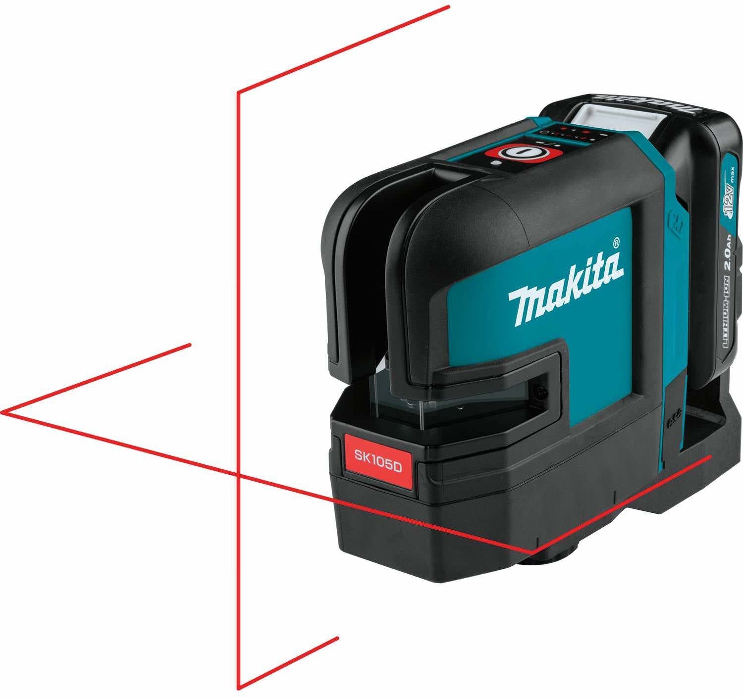 Makita SK105DNAX 12V max CXT Lithium-Ion Cordless Self-Leveling Cross-Line Red Beam Laser Kit (2.0Ah)