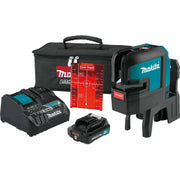 Makita SK106DNAX 12V max CXT Lithium-Ion Cordless Self-Leveling Cross-Line/4-Point Red Beam Laser Kit (2.0Ah)