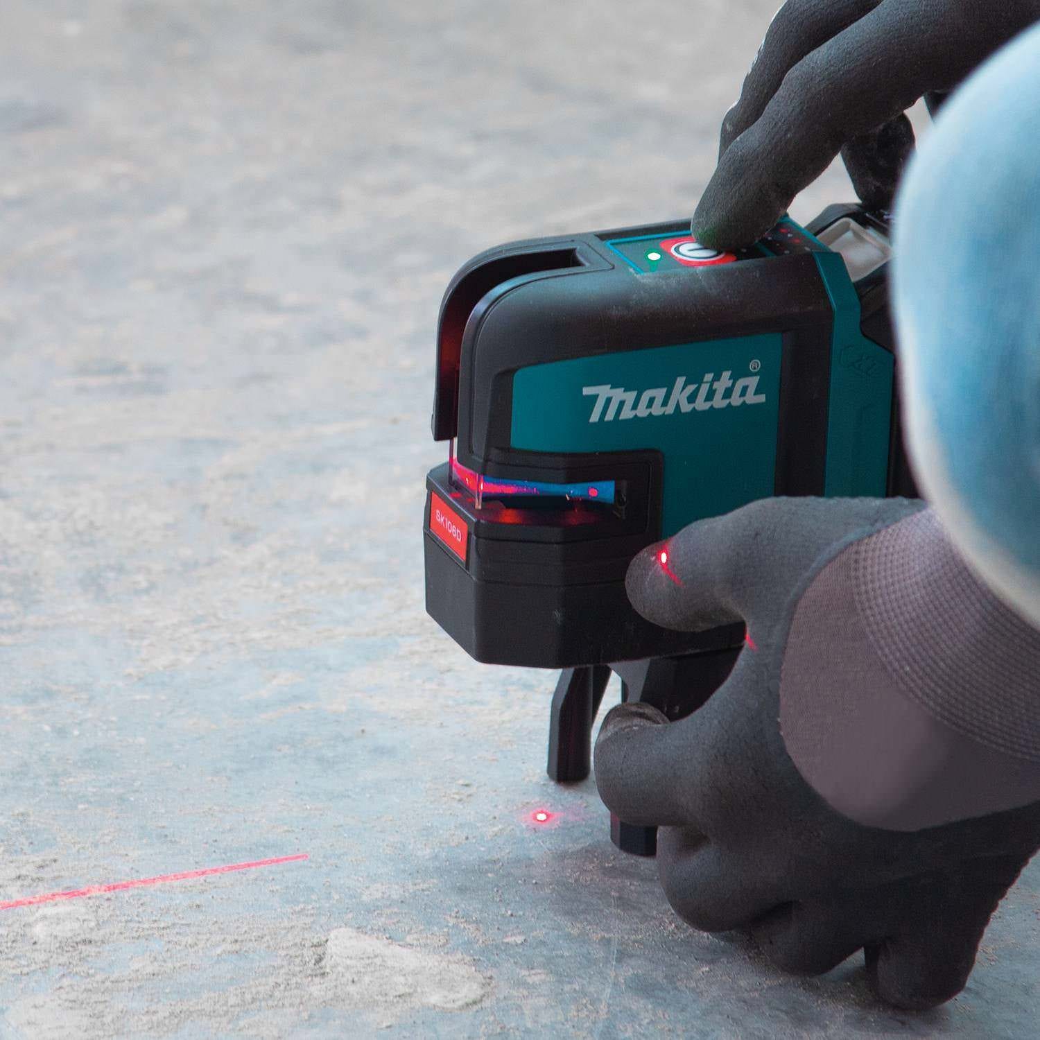 Makita SK106DNAX 12V max CXT Lithium-Ion Cordless Self-Leveling Cross-Line/4-Point Red Beam Laser Kit (2.0Ah)