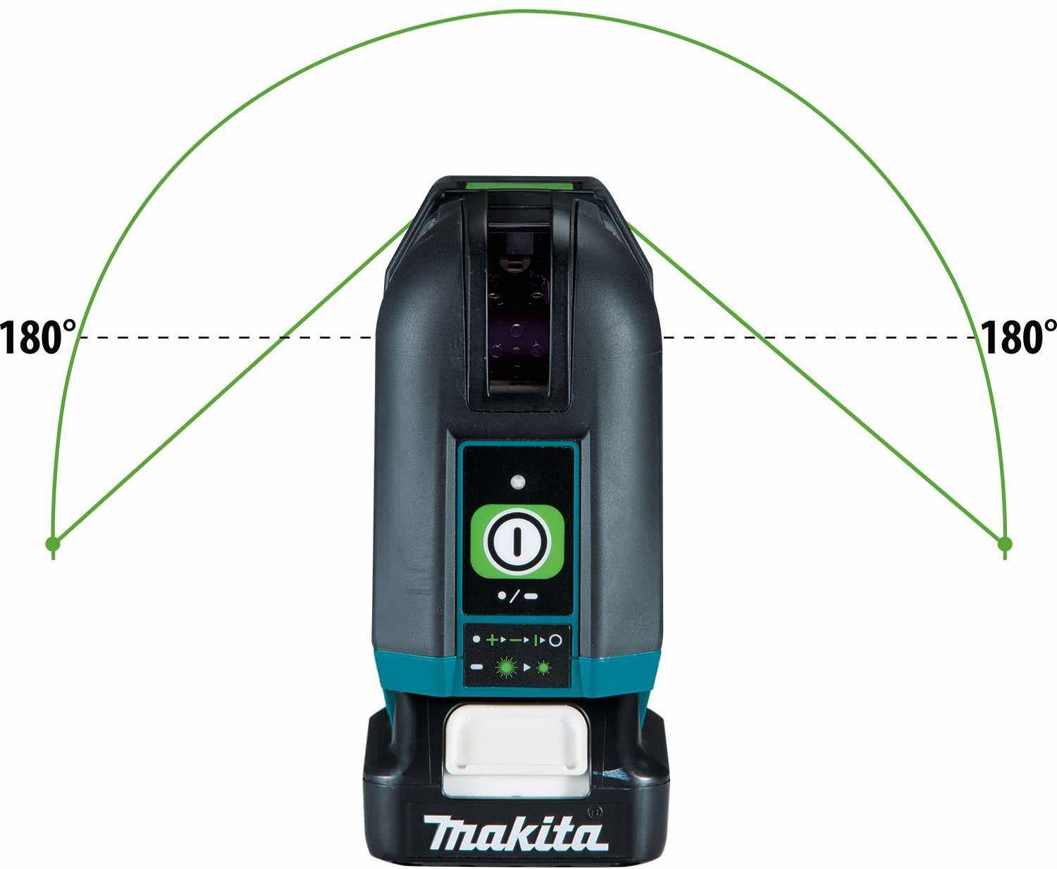 Makita SK106GDNAX 12V max CXT Lithium-Ion Cordless Self-Leveling Cross-Line/4-Point Green Beam Laser Kit (2.0Ah)