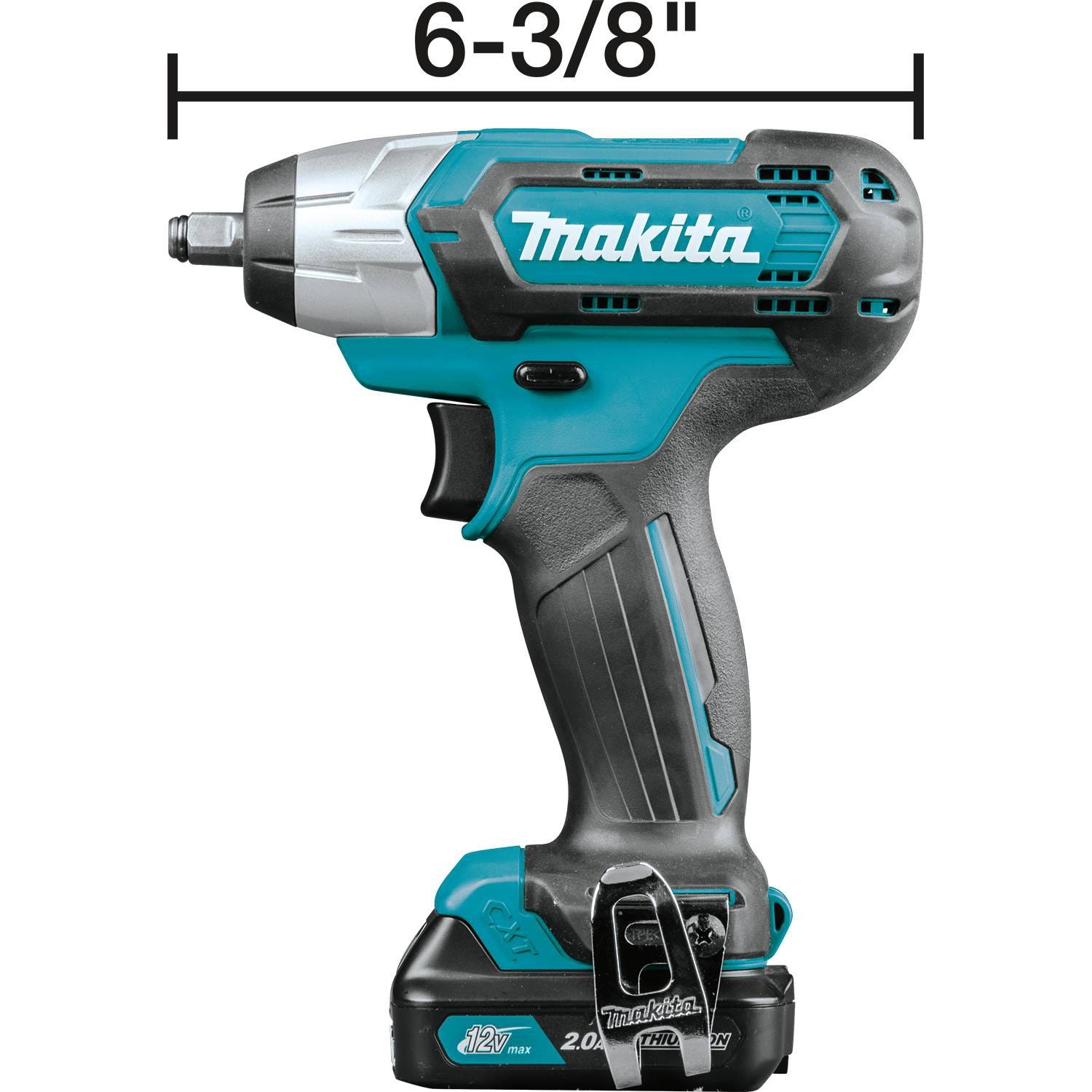 Makita WT02R1 12V max CXT Lithium-Ion Cordless 3/8-Inch Impact Wrench 2.0Ah Kit