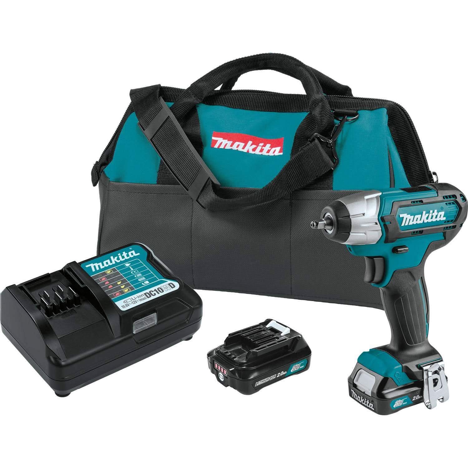 Makita WT04R1 12V max CXT Lithium-Ion Cordless 1/4" Impact Wrench Kit (2.0Ah)