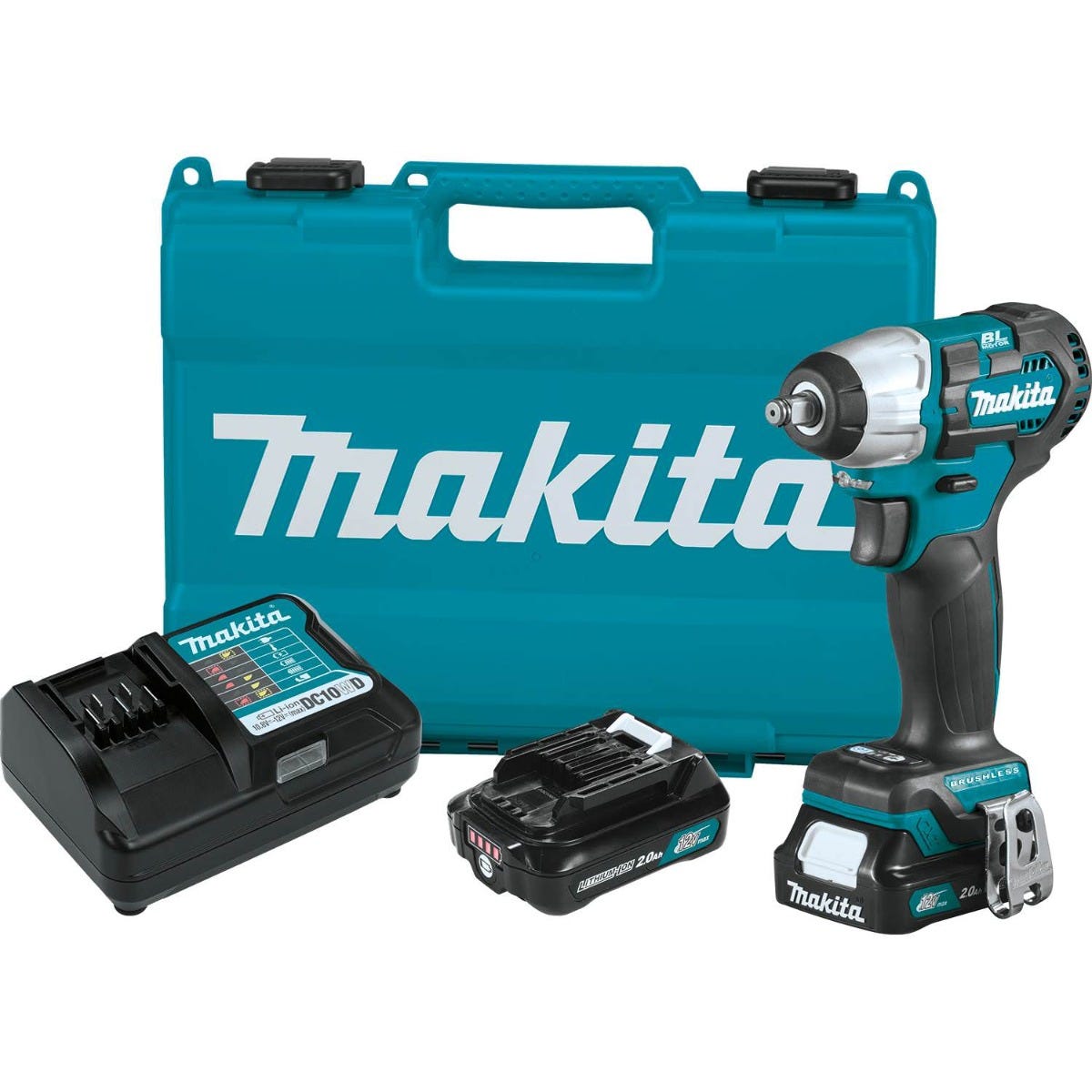 Makita WT05R1 12V max CXT Lithium-Ion Brushless Cordless 3/8" Sq. Drive Impact Wrench Kit (2.0Ah)