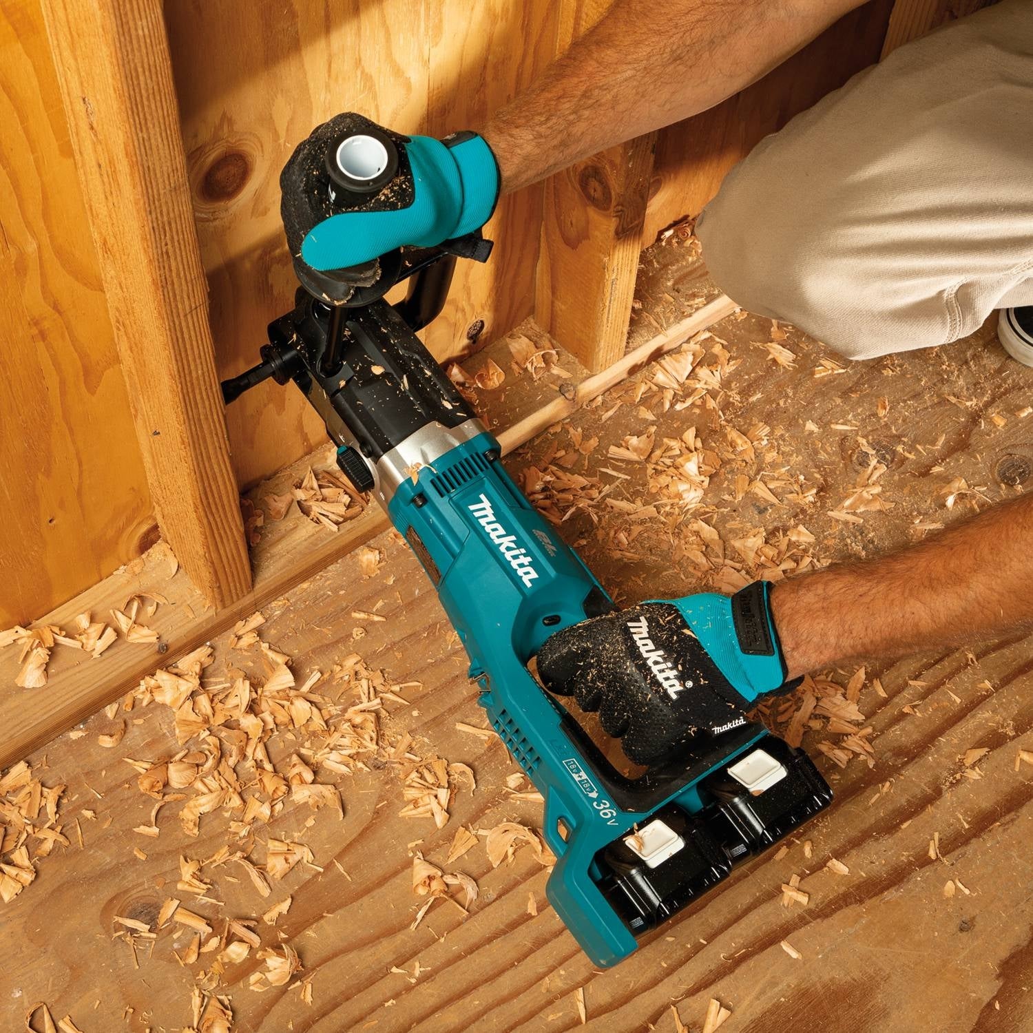 Makita XAD04PT 36V (18V X2) LXT Brushless 7/16" Hex Right Angle Drill Kit (5.0Ah)