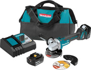 Makita XAG04T 18V LXT Lithium-Ion Brushless Cordless 4-1/2" / 5" Cut-Off/Angle Grinder Kit (5.0Ah)