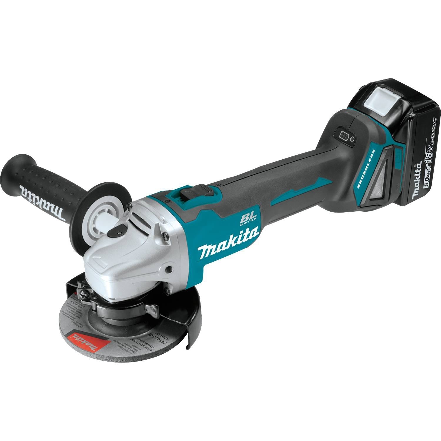 Makita XAG04T 18V LXT Lithium-Ion Brushless Cordless 4-1/2" / 5" Cut-Off/Angle Grinder Kit (5.0Ah)