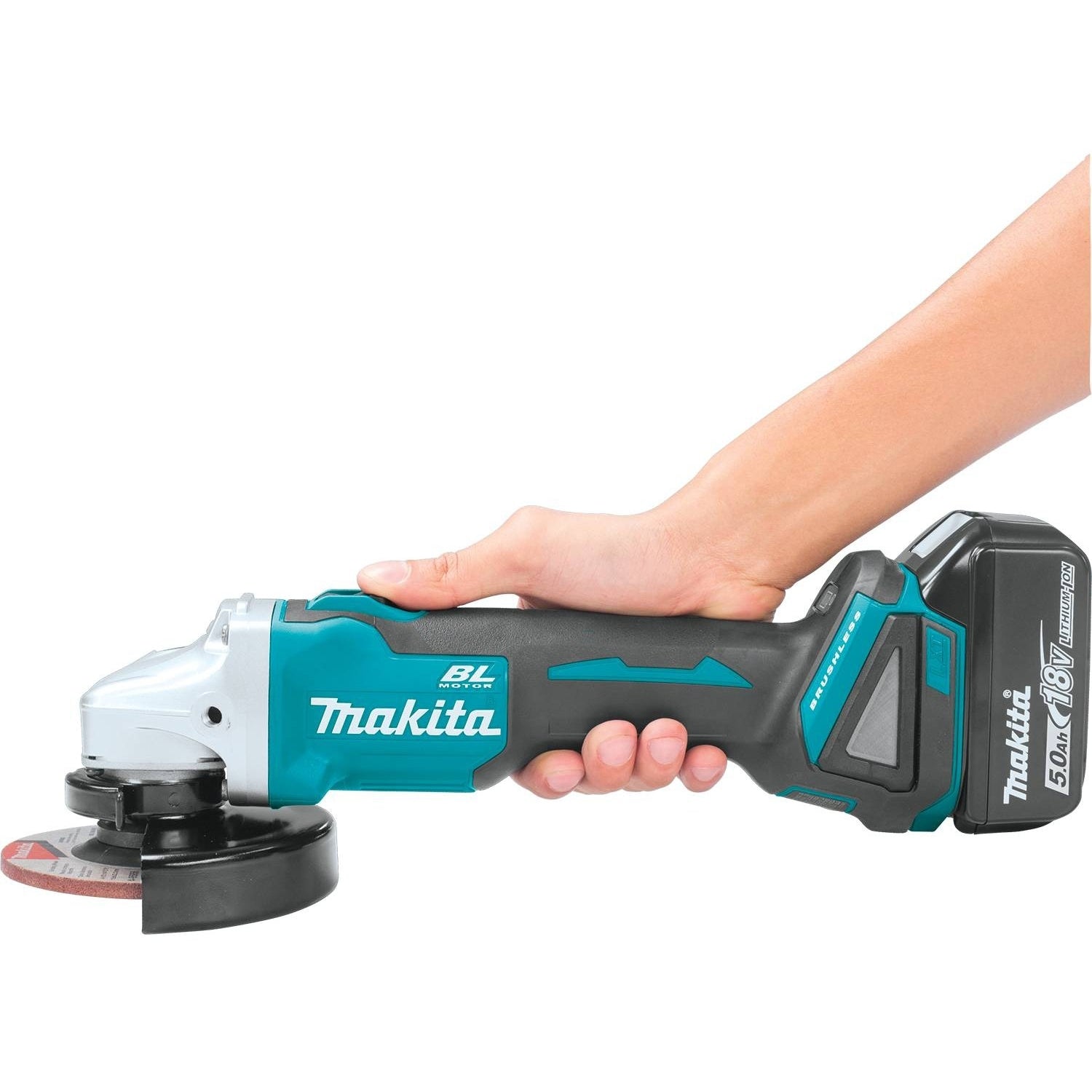 Makita XAG04T 18V LXT Lithium-Ion Brushless Cordless 4-1/2" / 5" Cut-Off/Angle Grinder Kit (5.0Ah)