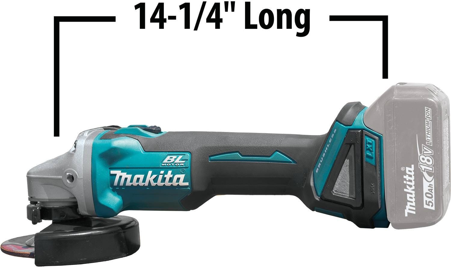 Makita XAG04Z 18V LXT Lithium-Ion Brushless Cordless 4-1/2" / 5" Cut-Off/Angle Grinder, Tool Only
