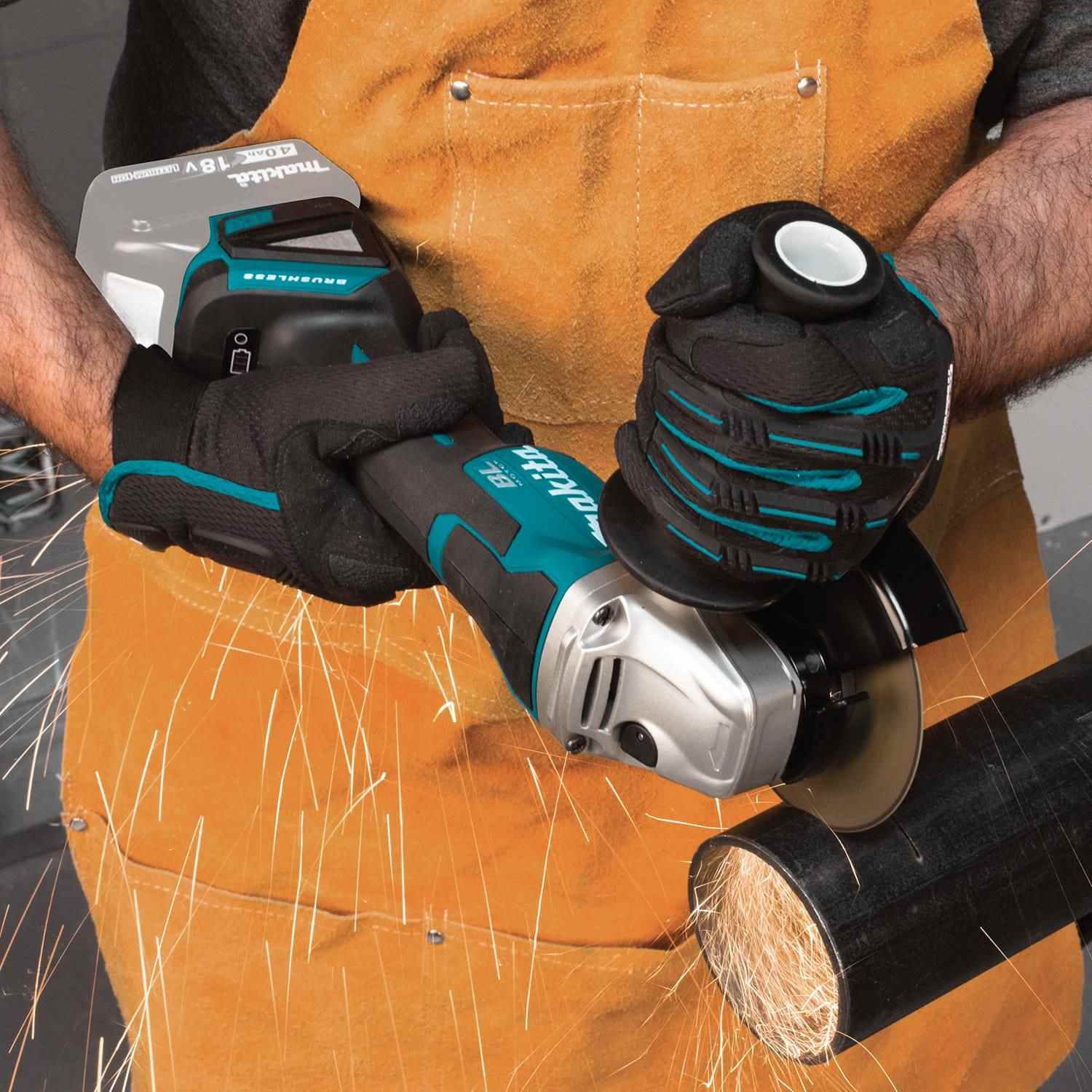 Makita XAG11Z 18V LXT Lithium-Ion Brushless Cordless 4-1/2" / 5" Paddle Switch Cut-Off/Angle Grinder, with Electric Brake, Tool Only