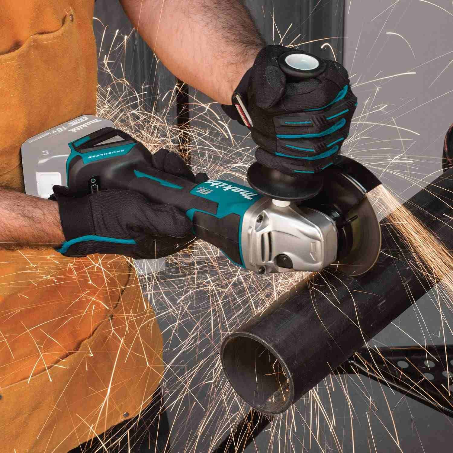 Makita XAG11Z 18V LXT Lithium-Ion Brushless Cordless 4-1/2" / 5" Paddle Switch Cut-Off/Angle Grinder, with Electric Brake, Tool Only