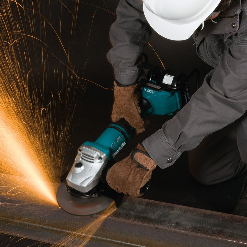 Makita XAG12PT1 36V (18V X2) LXT Brushless 7" Paddle Switch Cut-Off/Angle Grinder Kit, with Electric Brake (5.0Ah)