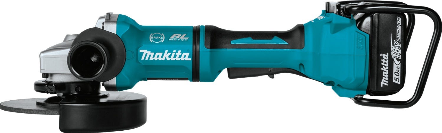 Makita XAG12PT1 36V (18V X2) LXT Brushless 7" Paddle Switch Cut-Off/Angle Grinder Kit, with Electric Brake (5.0Ah)