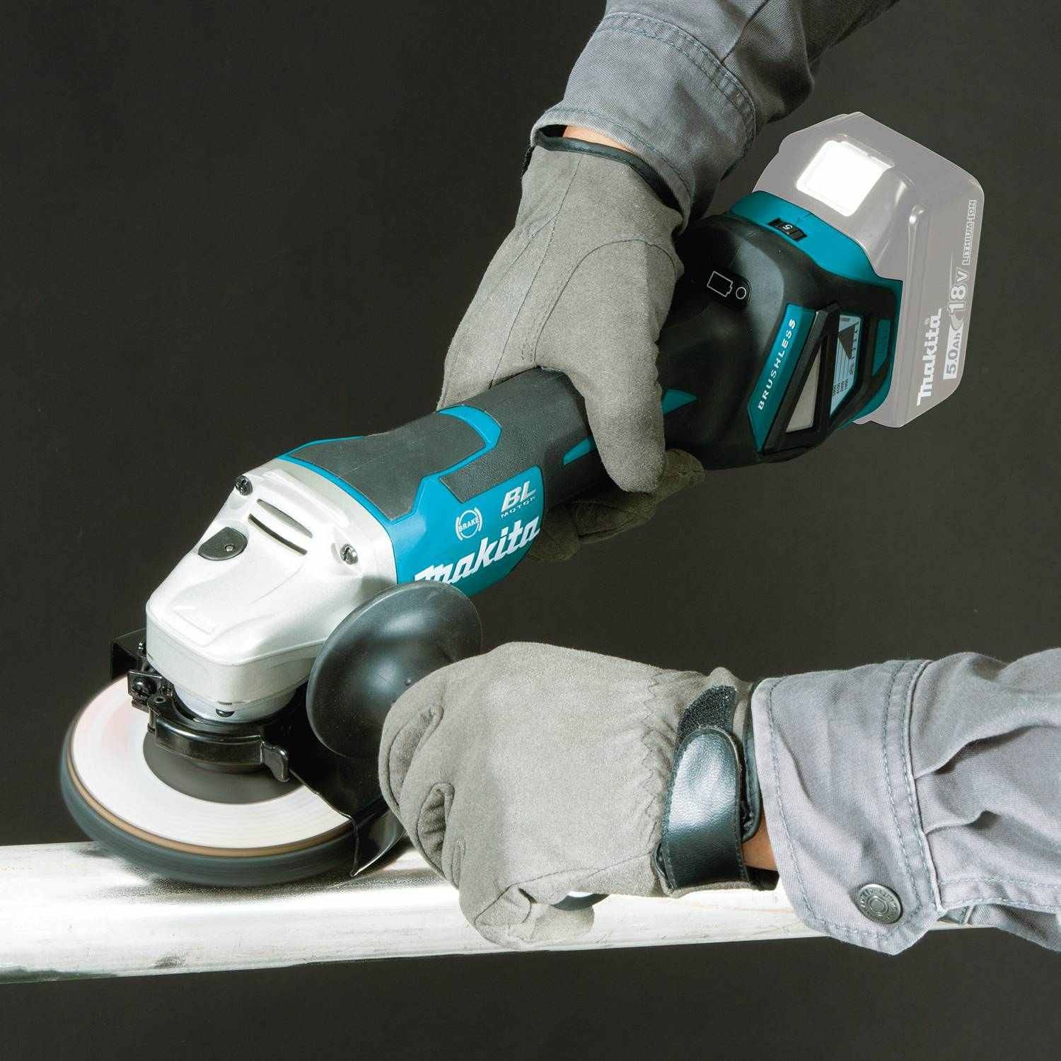 Makita XAG20Z 18V LXT Lithium-Ion Brushless Cordless 4-1/2" / 5" Paddle Switch Cut-Off/Angle Grinder, with Electric Brake, Tool Only