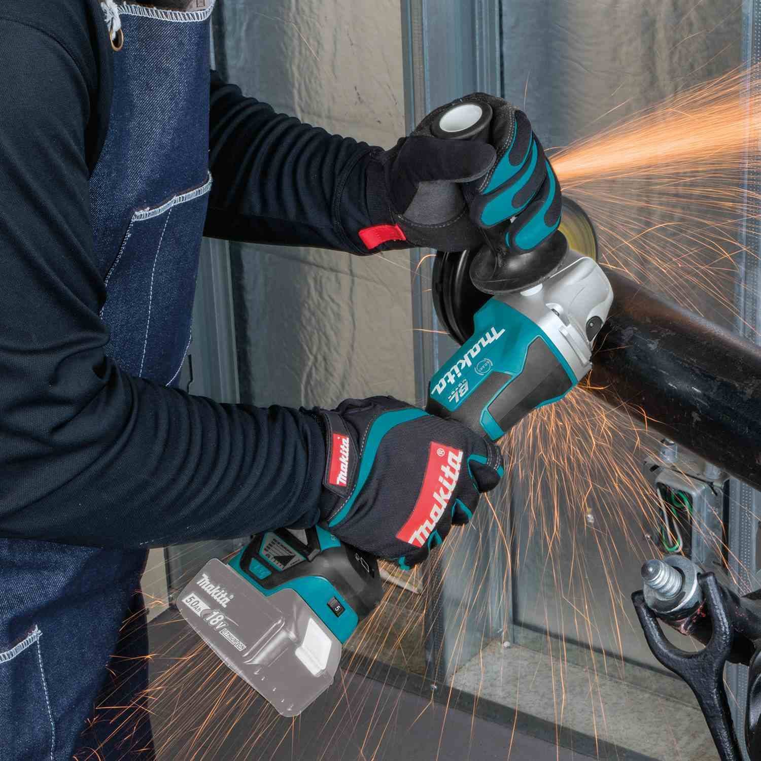 Makita XAG20Z 18V LXT Lithium-Ion Brushless Cordless 4-1/2" / 5" Paddle Switch Cut-Off/Angle Grinder, with Electric Brake, Tool Only
