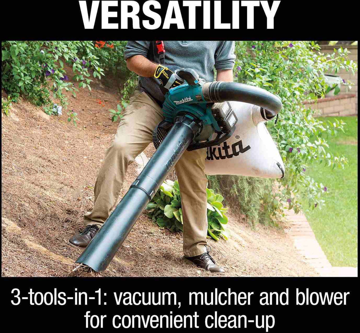 Makita XBU04PTV 36V (18V X2) LXT Brushless Blower Kit with Vacuum Attachment Kit (5.0Ah)