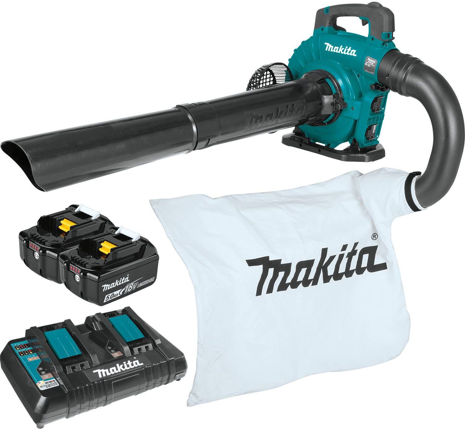 Makita XBU04PTV 36V (18V X2) LXT Brushless Blower Kit with Vacuum Attachment Kit (5.0Ah)