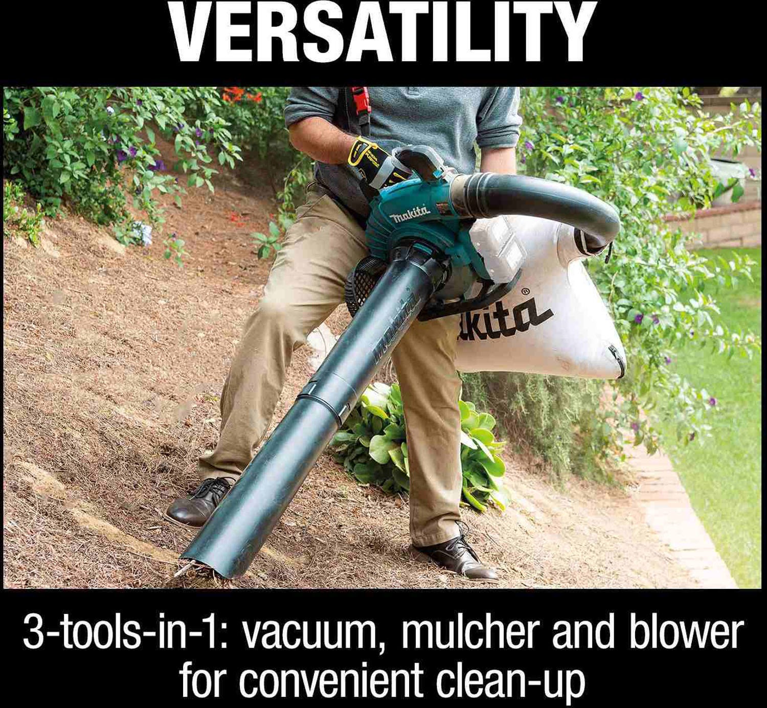 Makita XBU04ZV 36V (18V X2) LXT Brushless Blower with Vacuum Attachment Kit, Tool Only