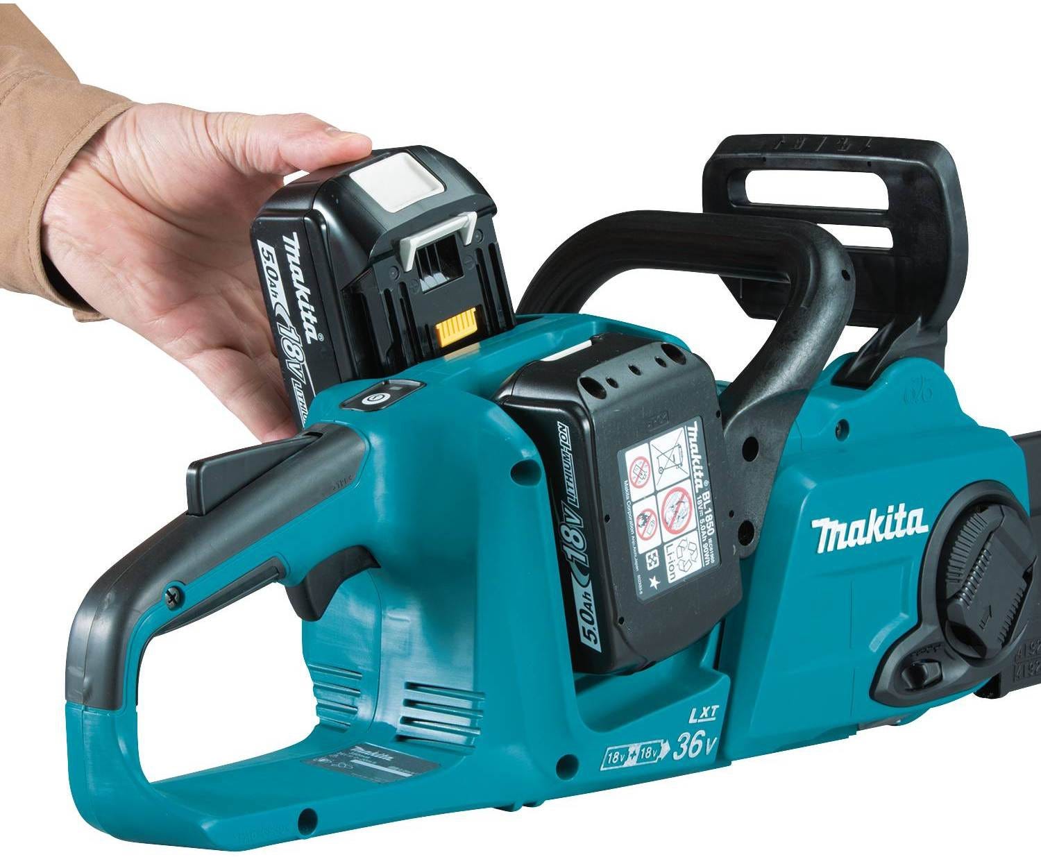 Makita XCU04PT 36V (18V X2) LXT Brushless 16" Chain Saw Kit (5.0Ah)