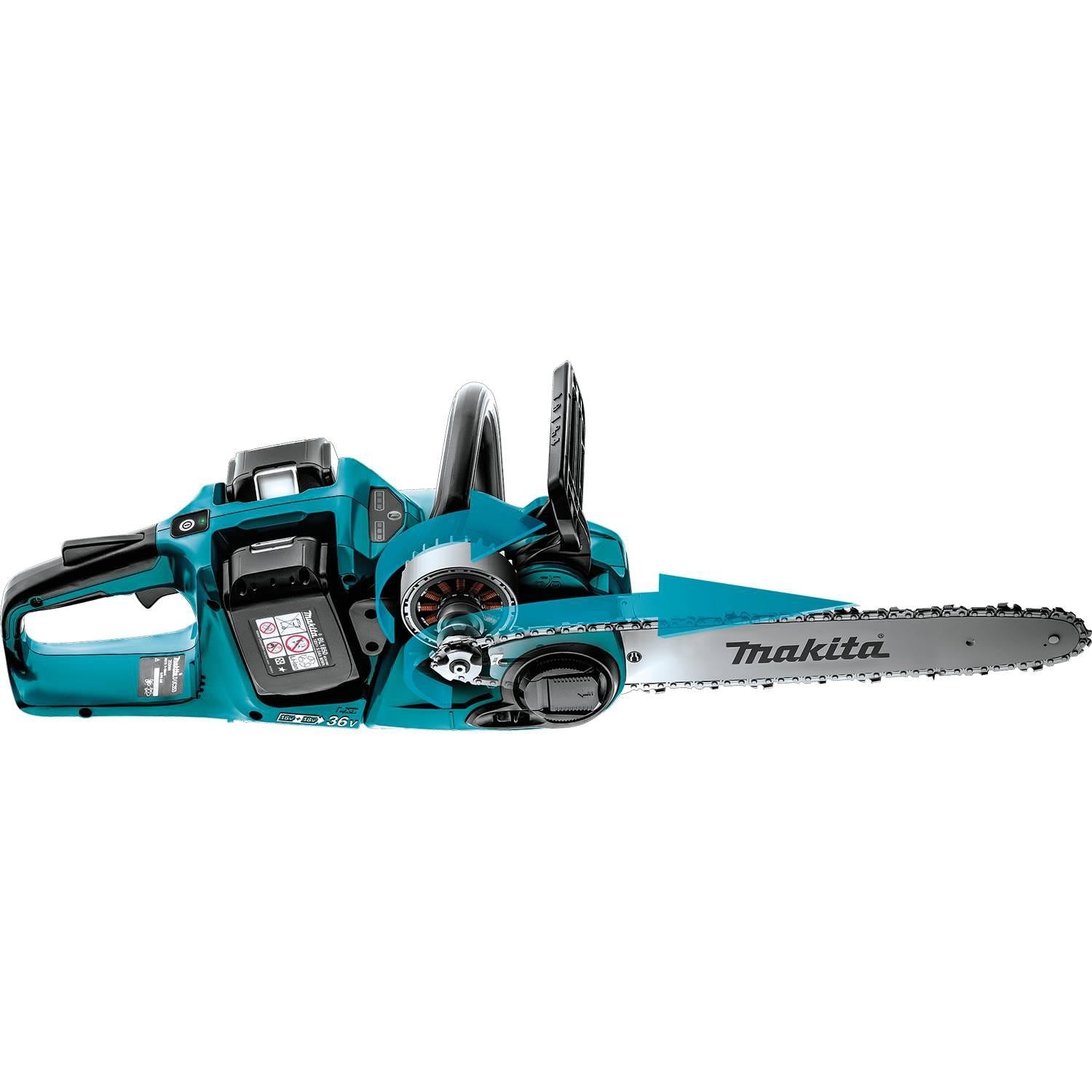 Makita XCU04PT 36V (18V X2) LXT Brushless 16" Chain Saw Kit (5.0Ah)