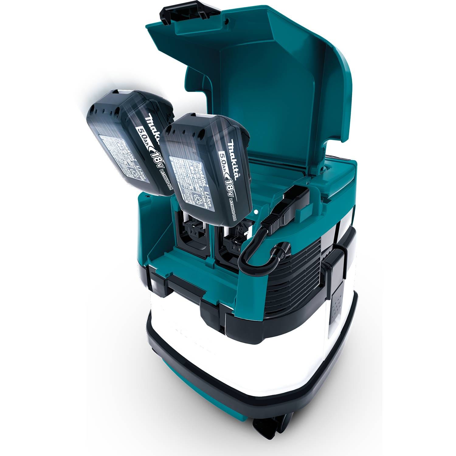Makita XCV04PT 36V (18V X2) LXT/Corded 2.1 Gallon HEPA Filter Dry Dust Extractor/Vacuum Kit (5.0Ah)