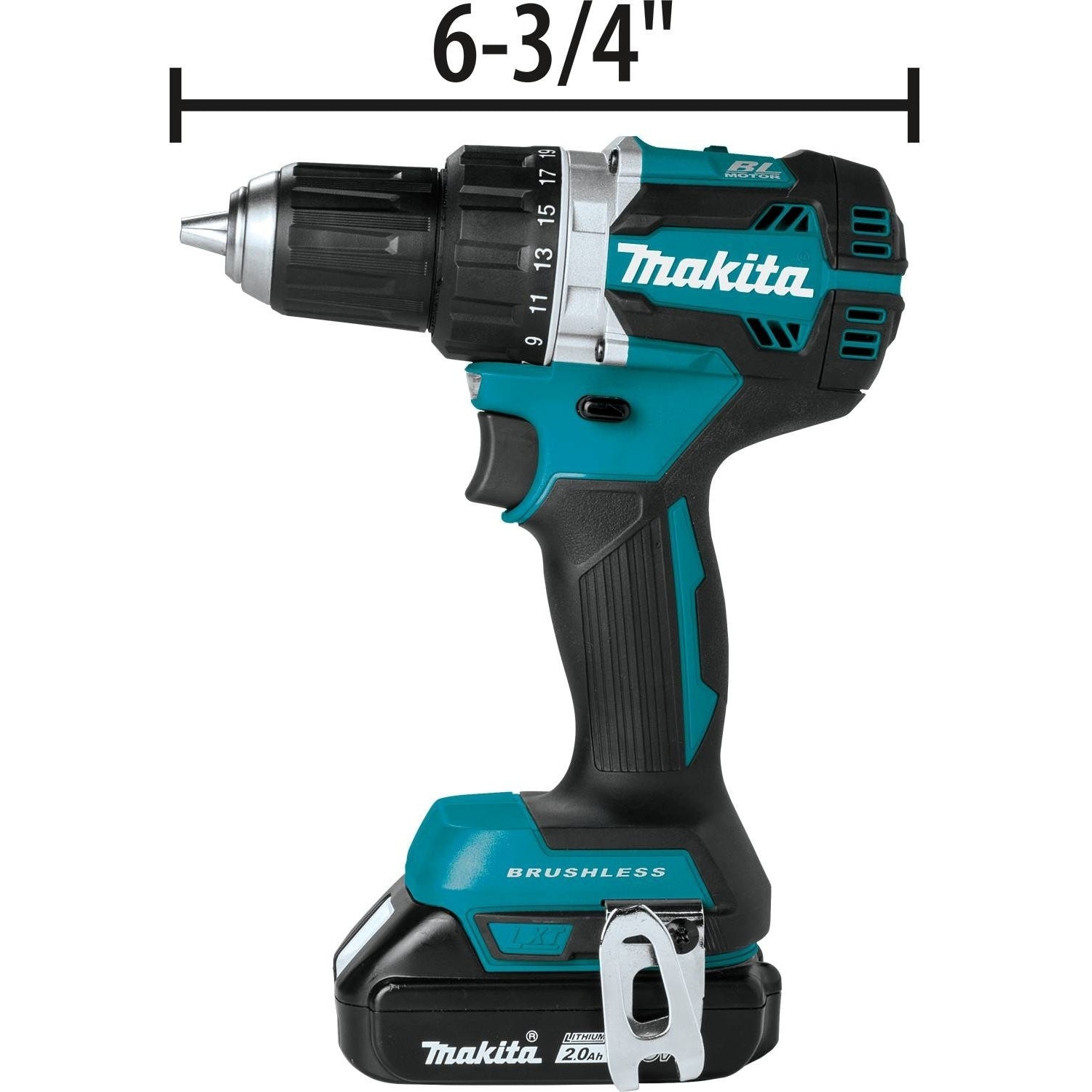 Makita XFD12R 18V LXT Lithium-Ion Compact Brushless Cordless 1/2" Driver-Drill Kit (2.0Ah)
