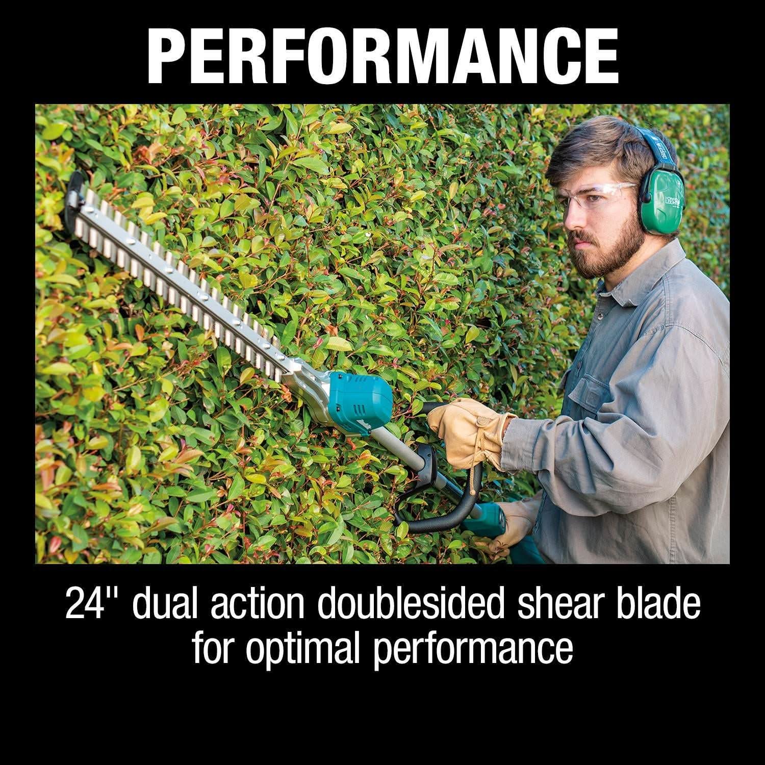 Makita 18V LXT Brushless 24" Pole Hedge Trimmer Kit (5.0Ah) w/ 18V LXT / 12V max CXT Bluetooth Speaker