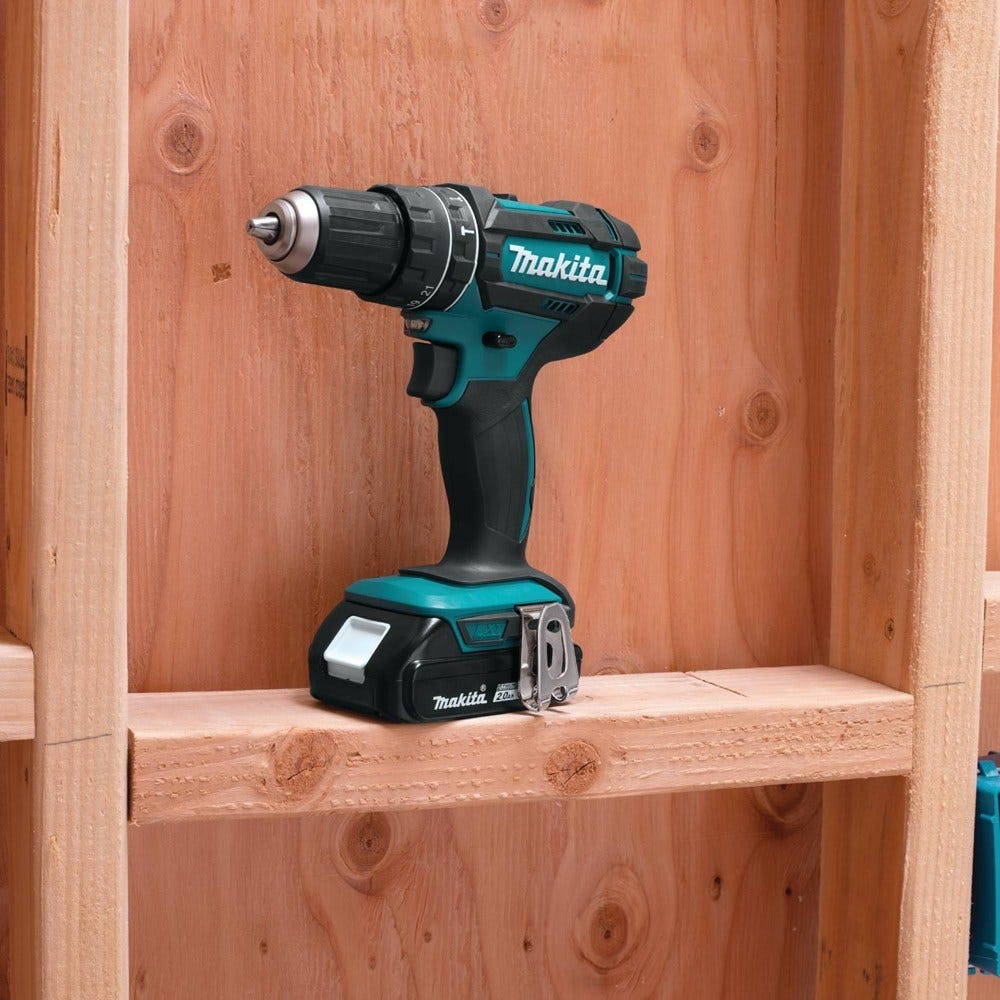 Makita XPH10R 18V LXT Lithium-Ion Compact Cordless 1/2" Hammer Driver-Drill Kit (2.0Ah)