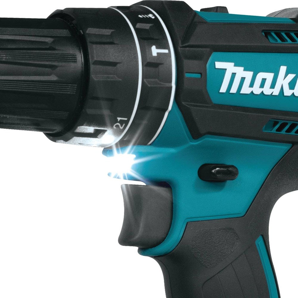Makita XPH10R 18V LXT Lithium-Ion Compact Cordless 1/2" Hammer Driver-Drill Kit (2.0Ah)
