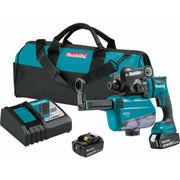 Makita XRH12TW 18V LXT Lithium-Ion Brushless Cordless 11/16" SDS-PLUS AVT Rotary Hammer Kit, w/ HEPA Dust Extractor, AWS Capable (5.0Ah)