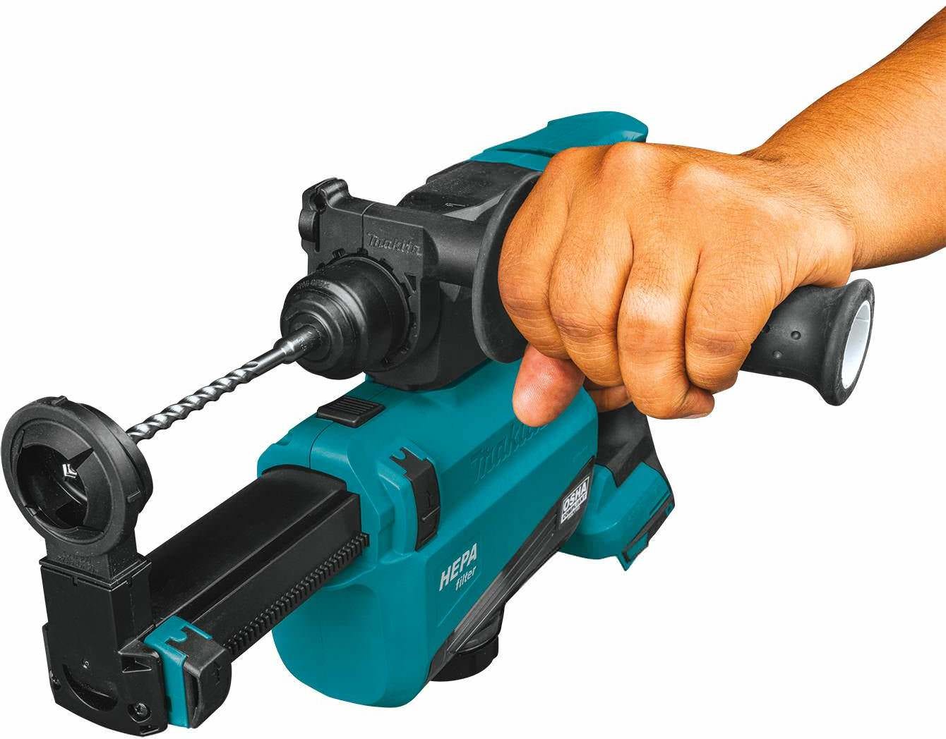 Makita XRH12TW 18V LXT Lithium-Ion Brushless Cordless 11/16" SDS-PLUS AVT Rotary Hammer Kit, w/ HEPA Dust Extractor, AWS Capable (5.0Ah)