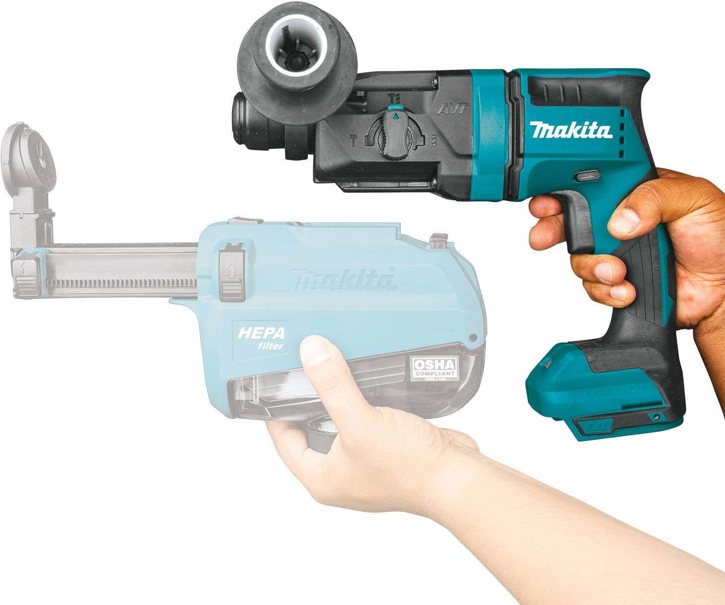 Makita XRH12Z 18V LXT Lithium-Ion Brushless Cordless 11/16" SDS-PLUS AVT Rotary Hammer, AWS Capable, Tool Only