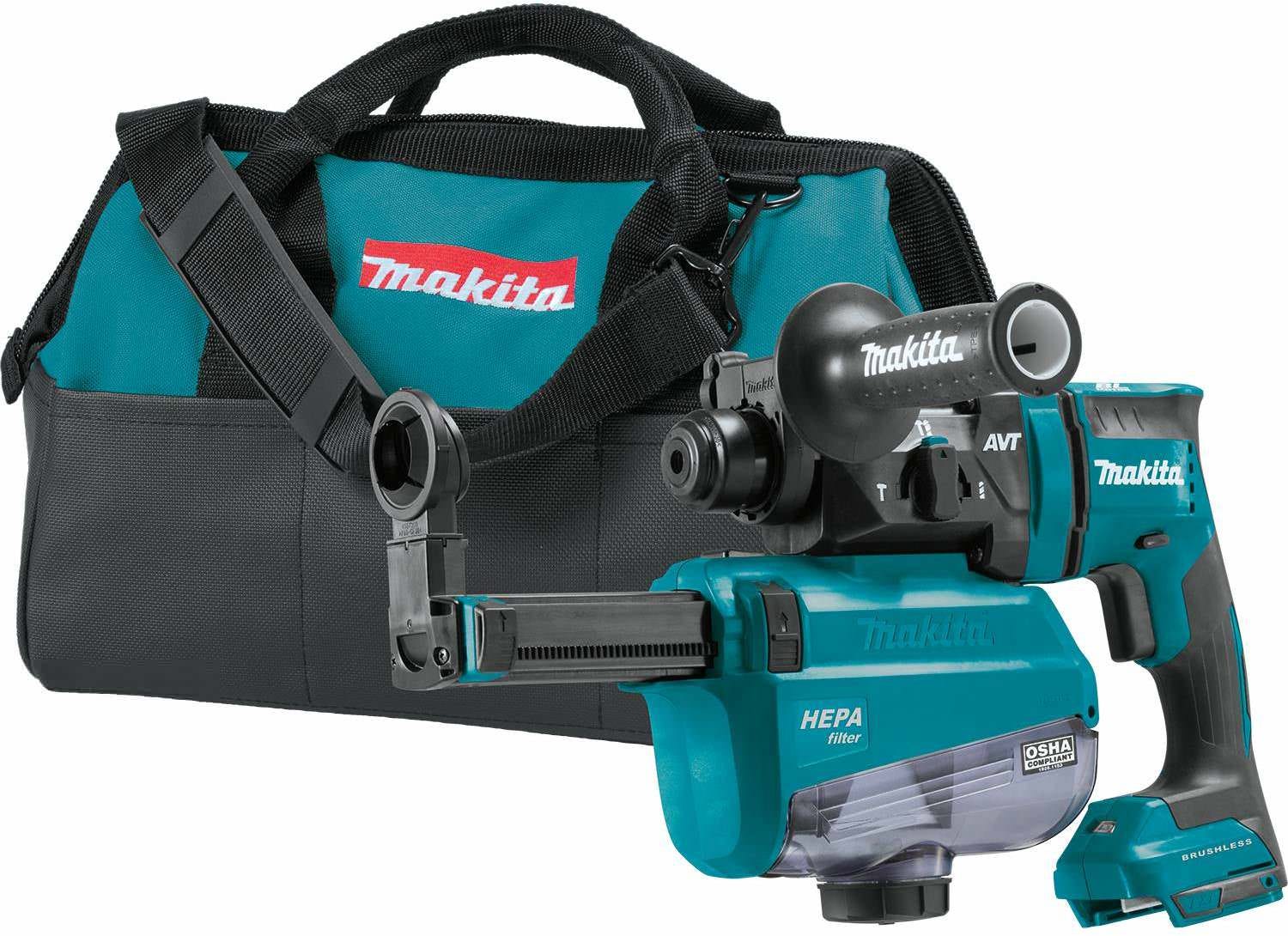 Makita XRH12Z 18V LXT Lithium-Ion Brushless Cordless 11/16" SDS-PLUS AVT Rotary Hammer, AWS Capable, Tool Only
