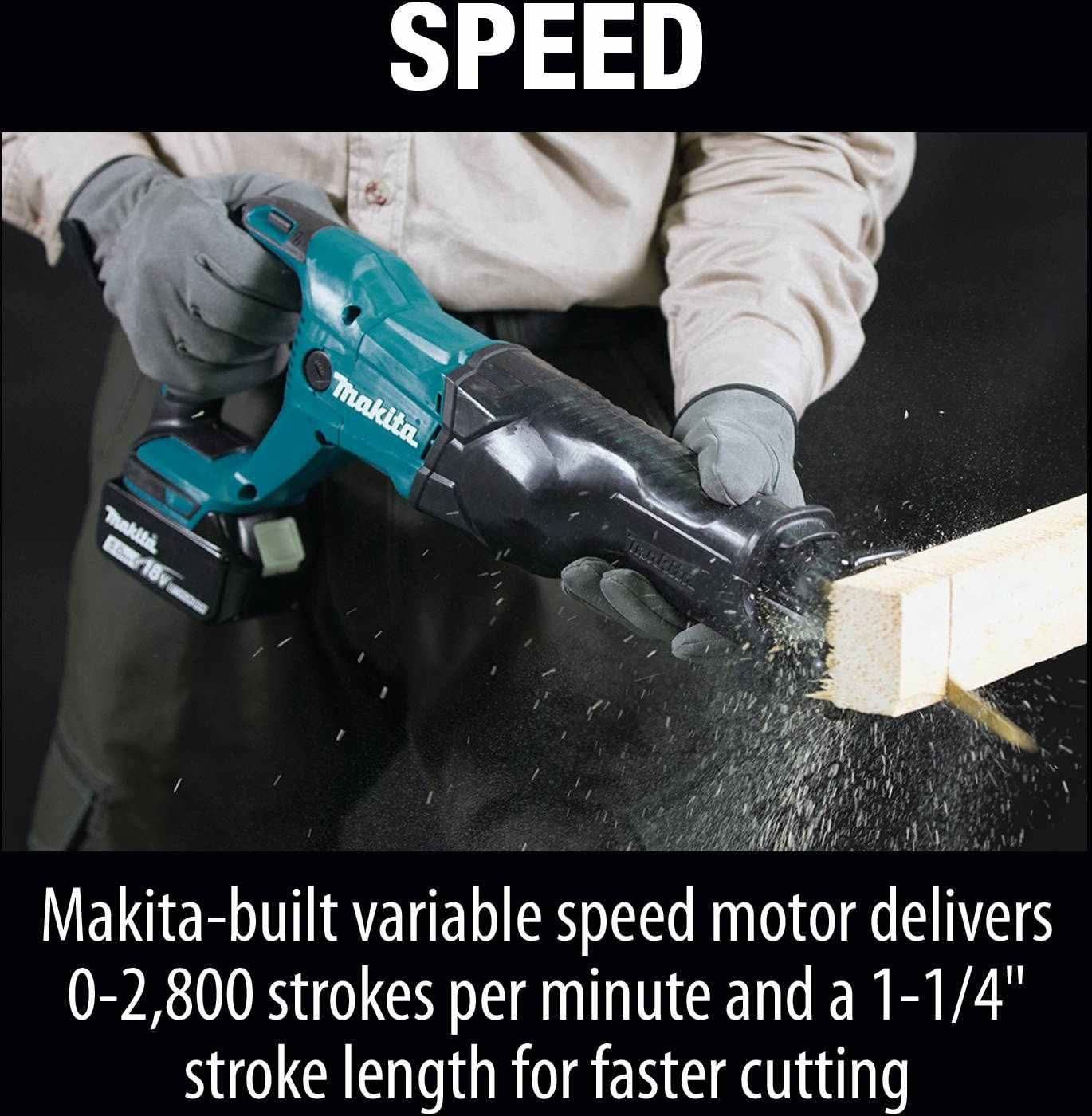Makita XRJ04T 18V LXT Lithium-Ion Cordless Recipro Saw Kit (5.0Ah)