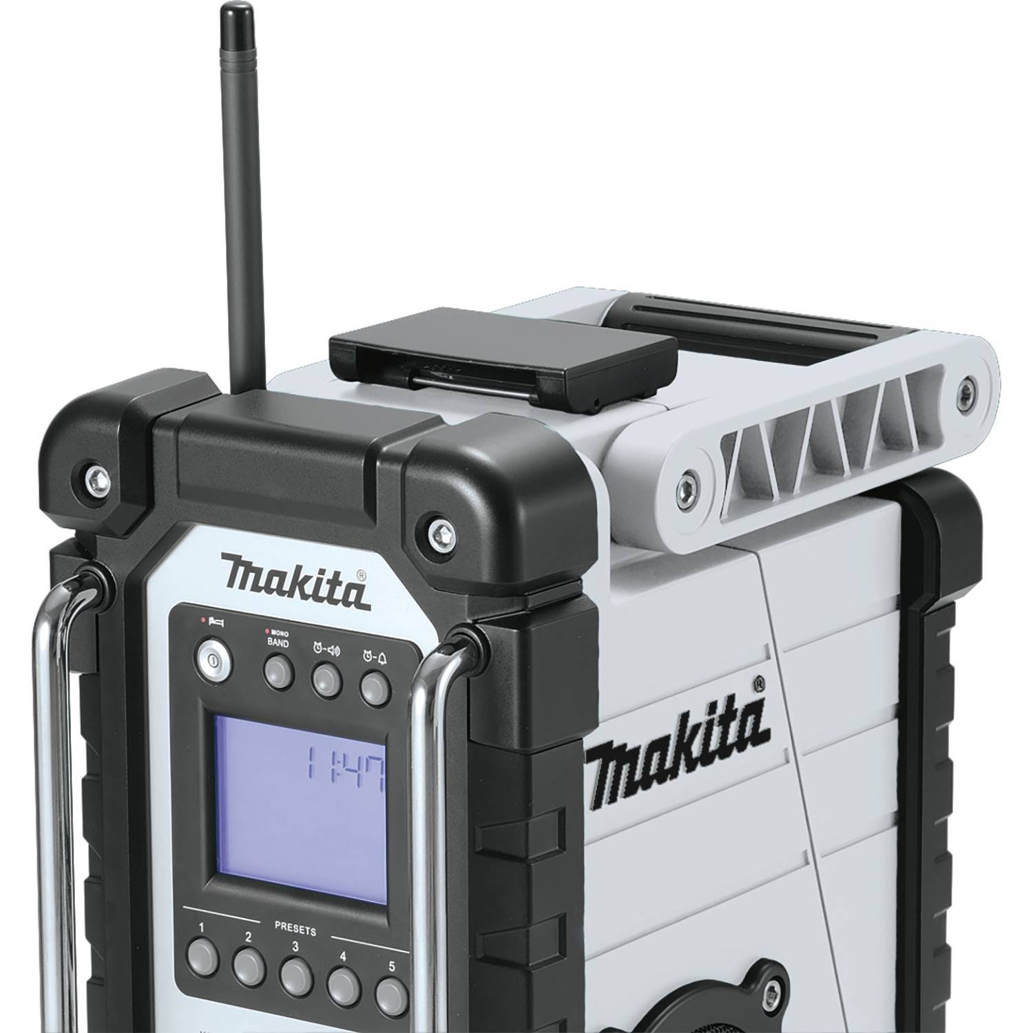 Makita XRM05W 18V LXT Lithium"‘Ion Cordless/Corded Job Site Radio, Tool Only