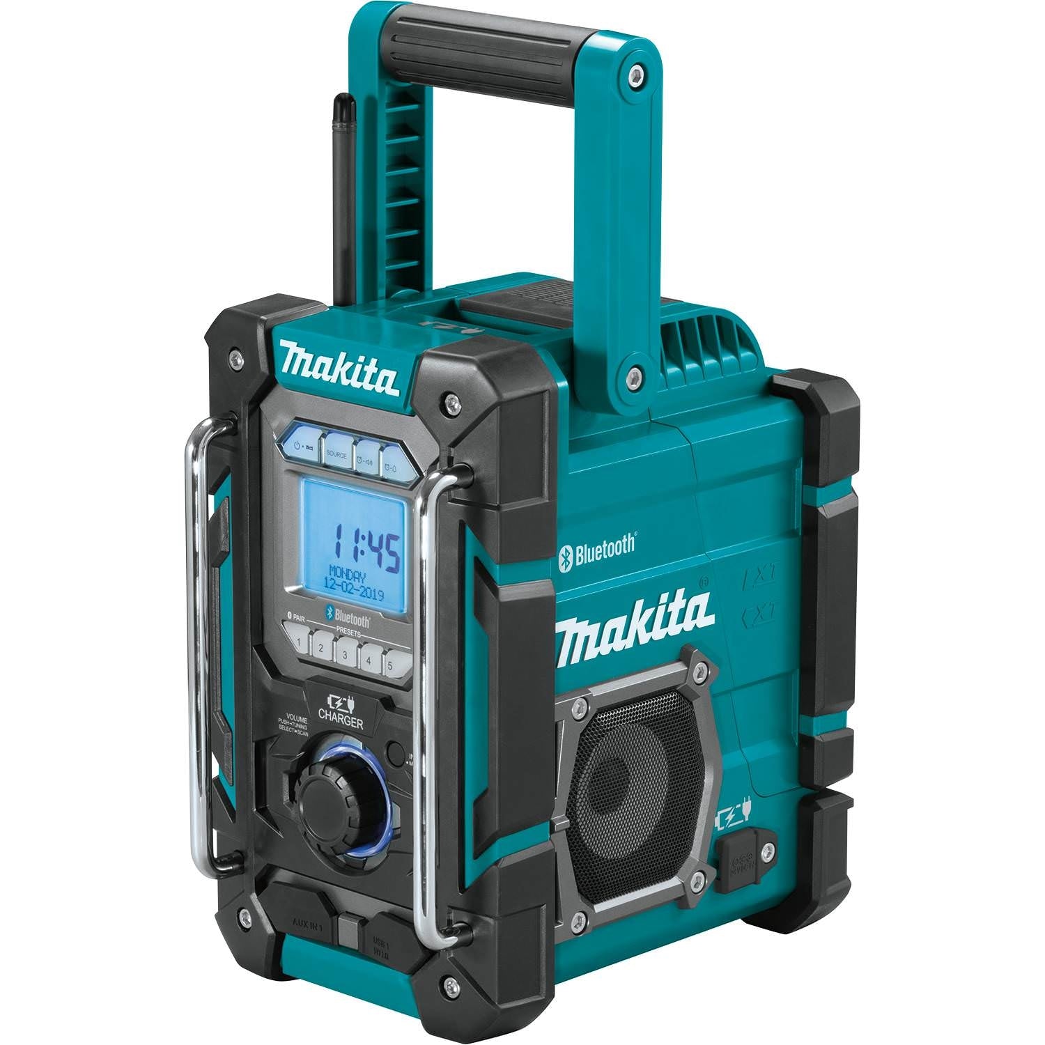 Makita XRM10 18V LXT / 12V max CXT Lithium"‘Ion Cordless/Corded Bluetooth Job Site Charger / Radio, Tool Only