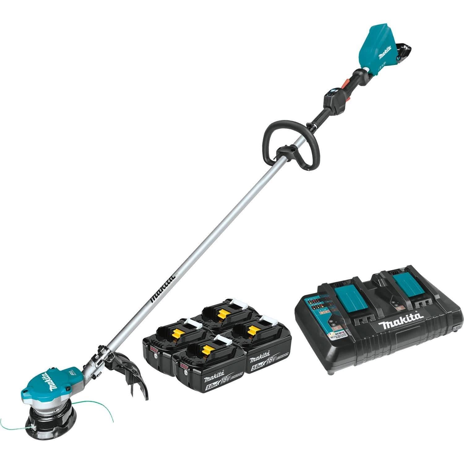 Makita 18V X2 (36V) LXT Brushless String Trimmer Kit (5.0Ah x4) w/ 18V LXT / 12V max CXT Bluetooth Speaker