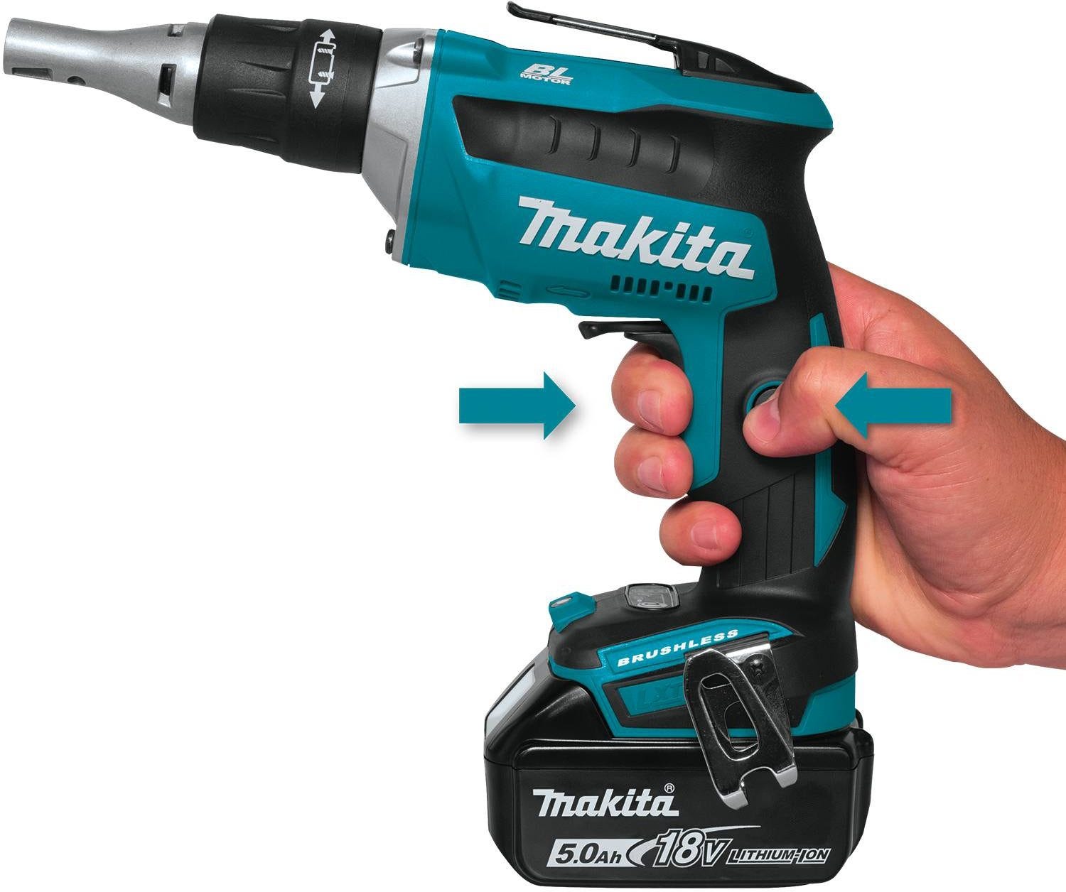 Makita XSF03T 18V LXT Lithium-Ion Brushless Cordless 4,000 RPM Drywall Screwdriver Kit (5.0Ah)